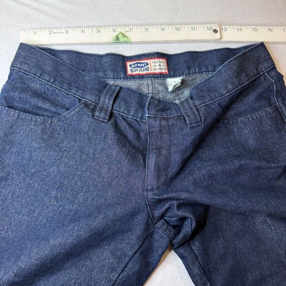 Old Navy Women's 8 Vintage Y2K Wide-Leg Metallic Denim Trousers - Picture 9 of 13